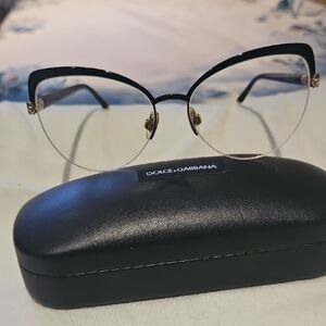 Dolce & Gabbana Women's Glasses in Black and Gold